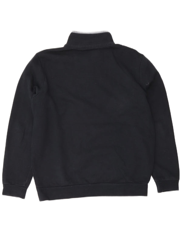 Crew Clothing Sweat-shirt col zippé pour homme XL en coton bleu marine