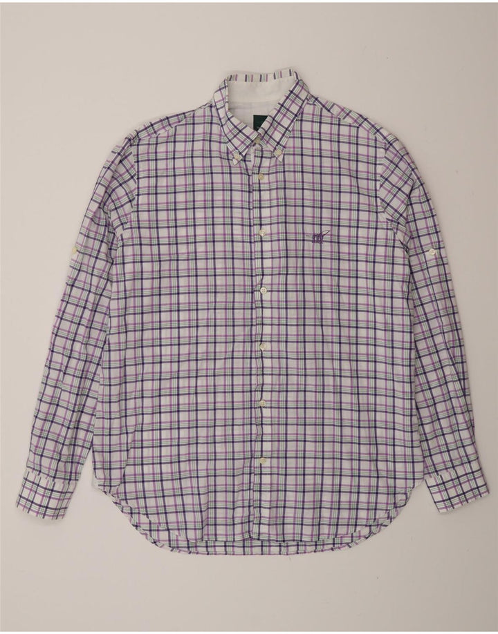 Henry Cottons Chemise Homme Taille 43 Grand Coton à Carreaux Violet