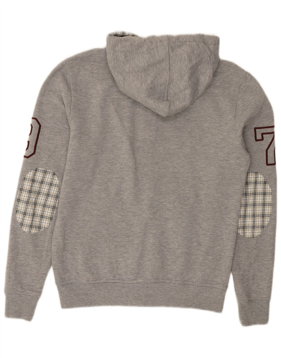 Think Pink Pull à capuche zippé graphique pour femme UK 14 Gris moyen moucheté