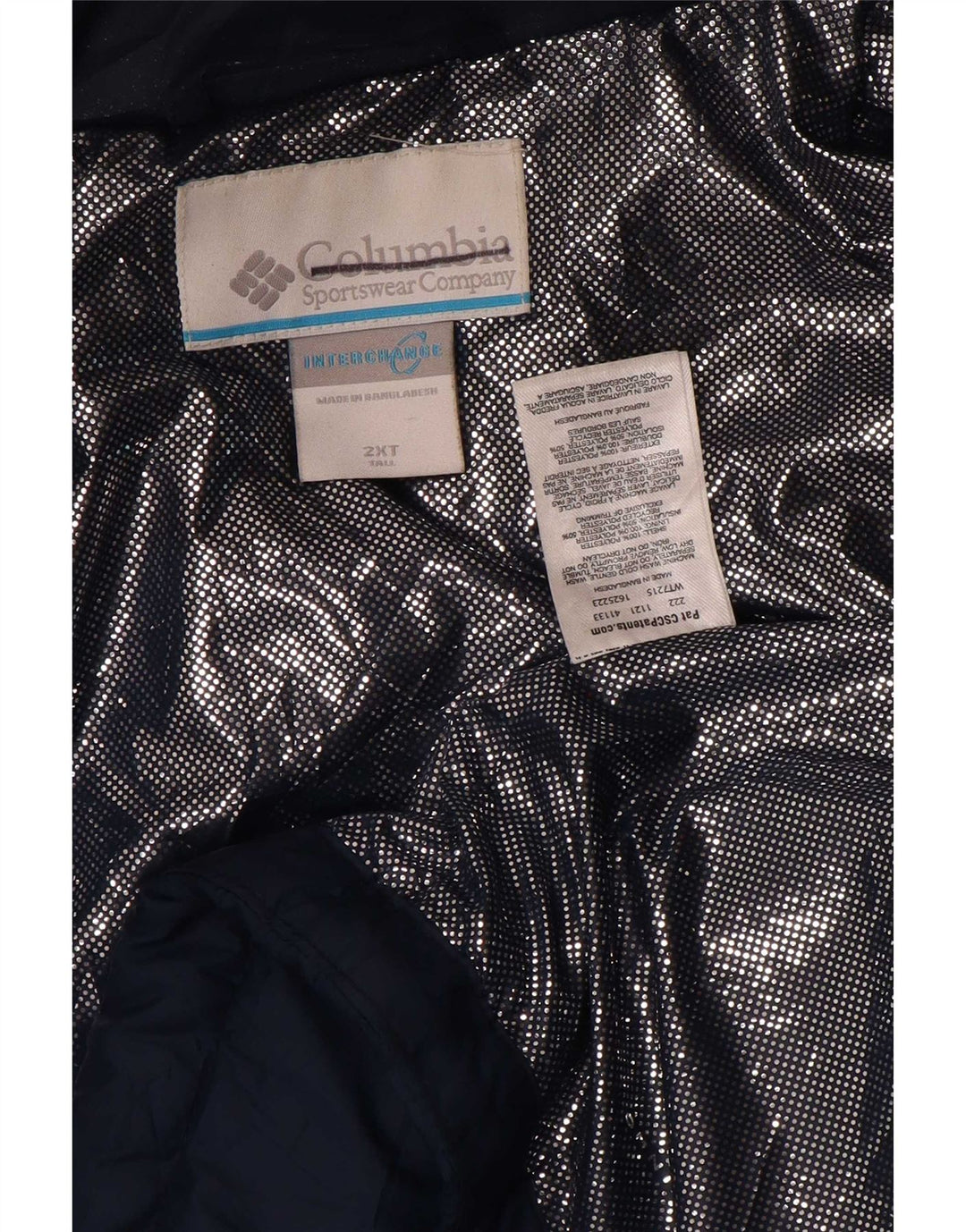 Columbia Veste rembourrée haute pour homme UK 44 2XL Bleu marine Polyester