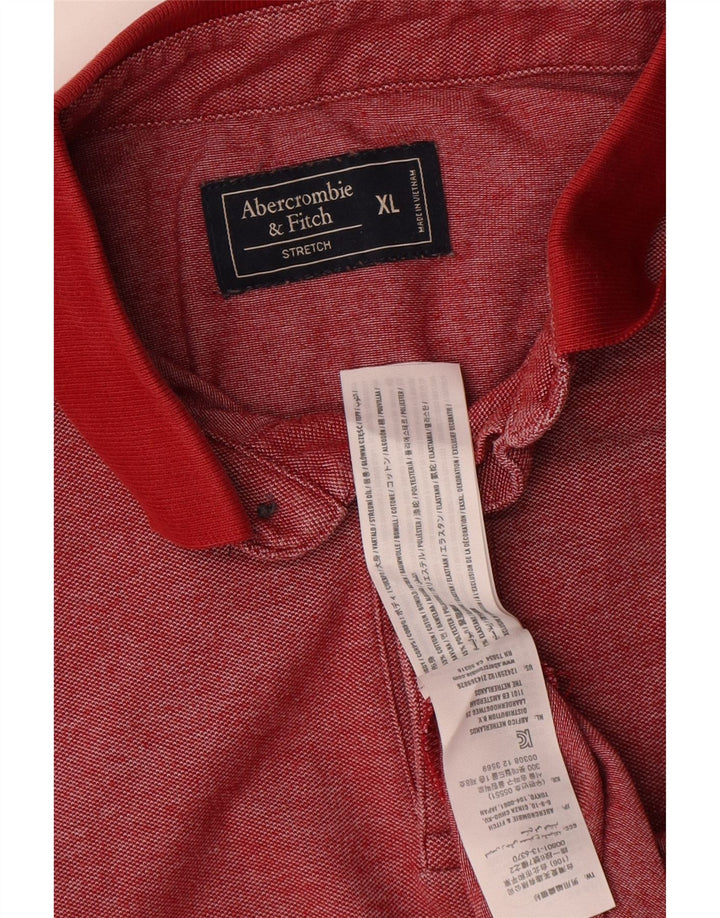 Abercrombie & Fitch Polo Homme XL Rouge Polyester