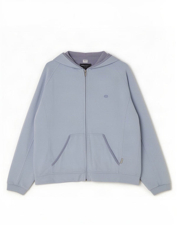 Champion Pull à capuche zippé pour femme UK 16 Large Bleu