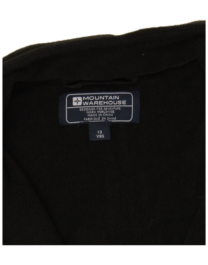 MOUNTAIN WAREHOUSE Boys Fleece Jacket 12-13 Years Black Polyester Vintage Mountain Warehouse and Second-Hand Mountain Warehouse from Messina Hembry 
