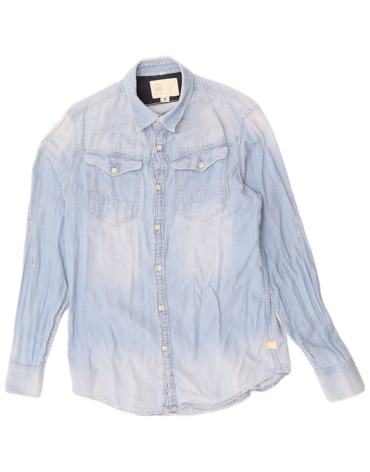 G-STAR Chemise en Jean Homme Bleu Moyen Coton