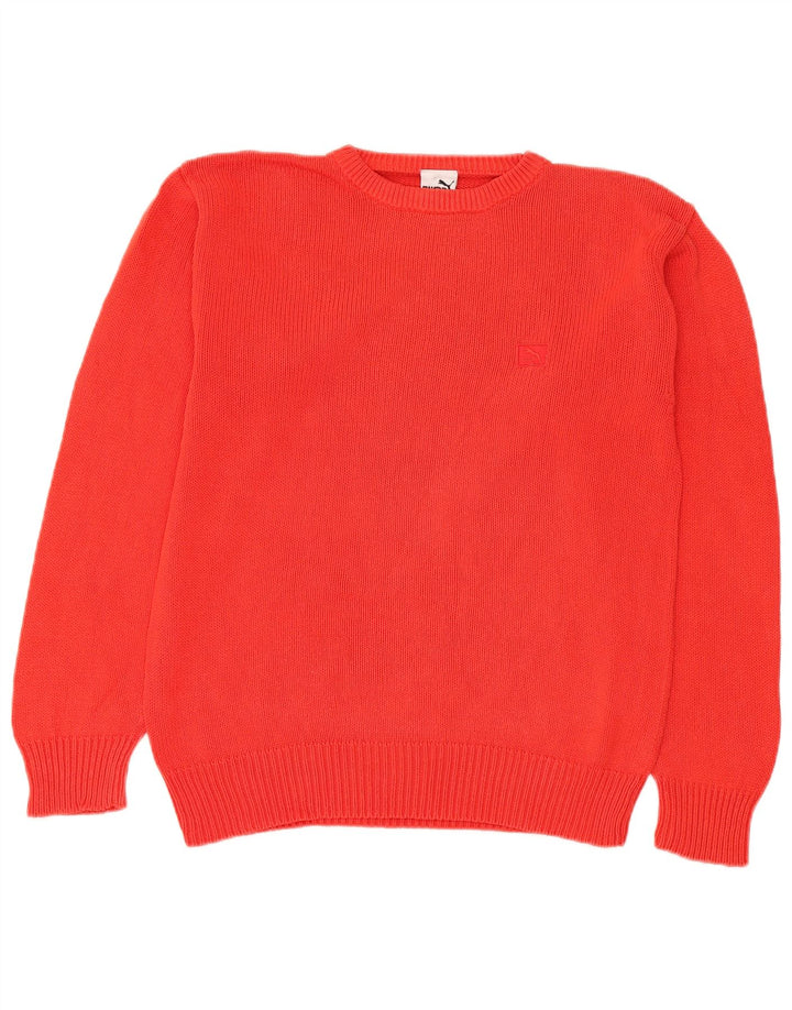 Puma Pull ras du cou pour homme en coton rouge Small