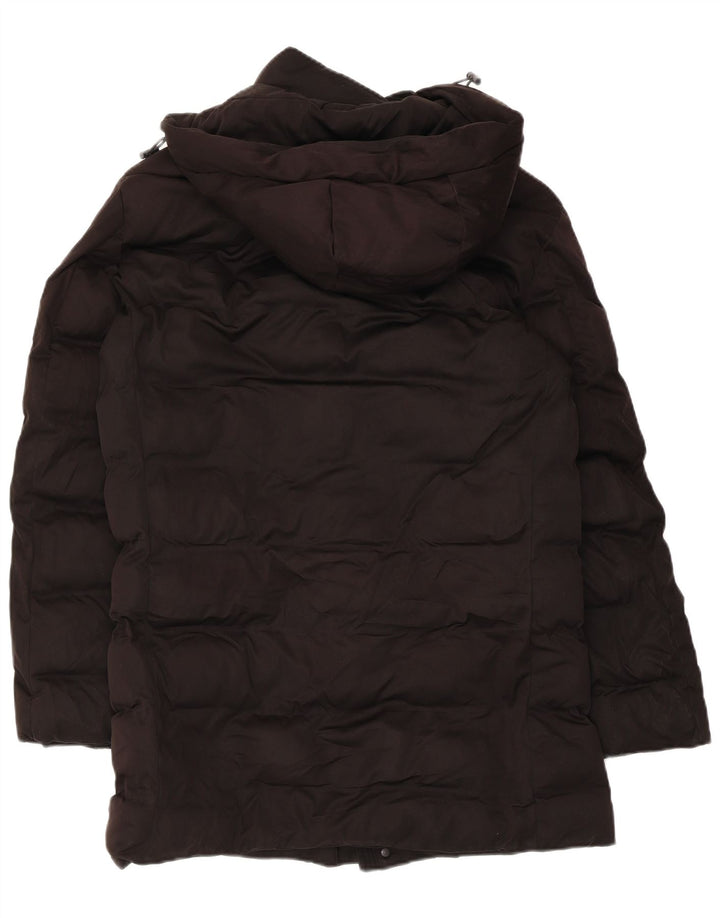 Zara Veste matelassée à capuche pour homme UK 36 Small Noir Polyester