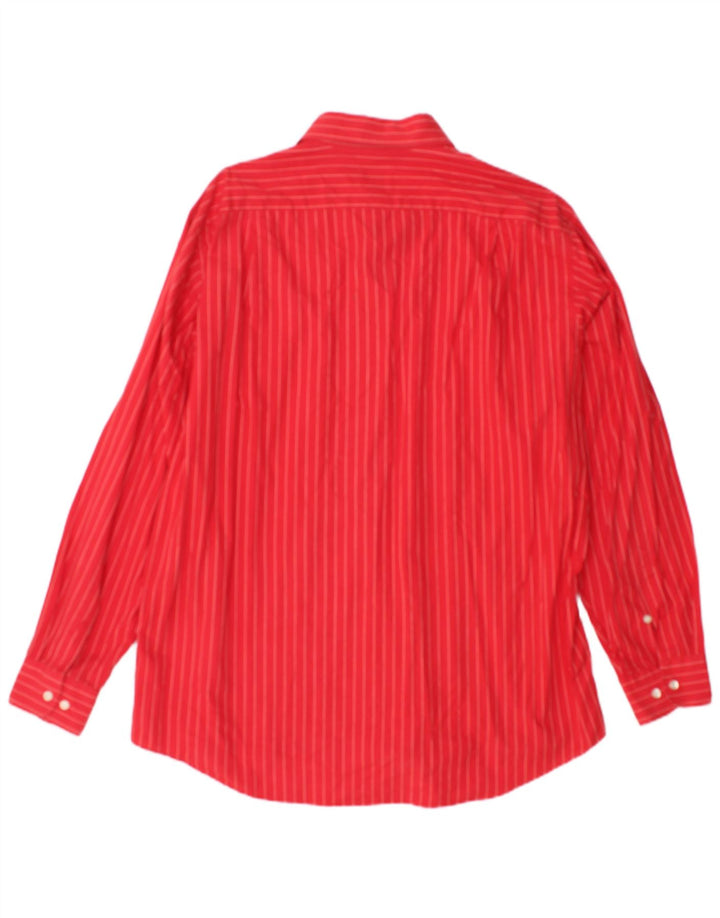 Lacoste Chemise Homme Taille 43 Grand Coton Rayé Rouge