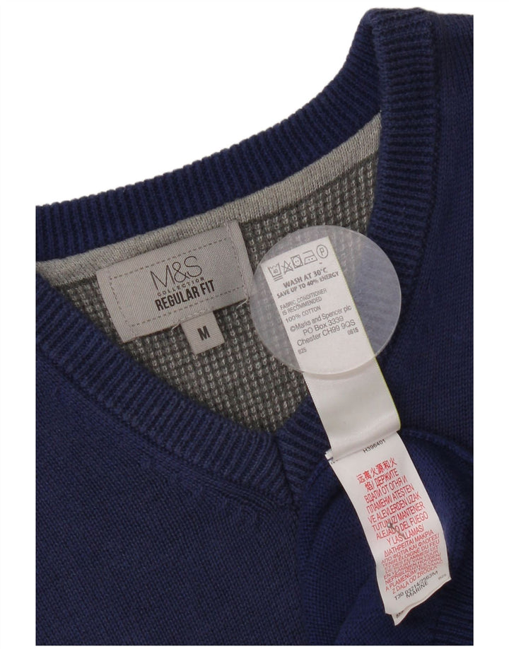 Marks & Spencer Débardeur coupe classique pour homme en coton bleu moyen