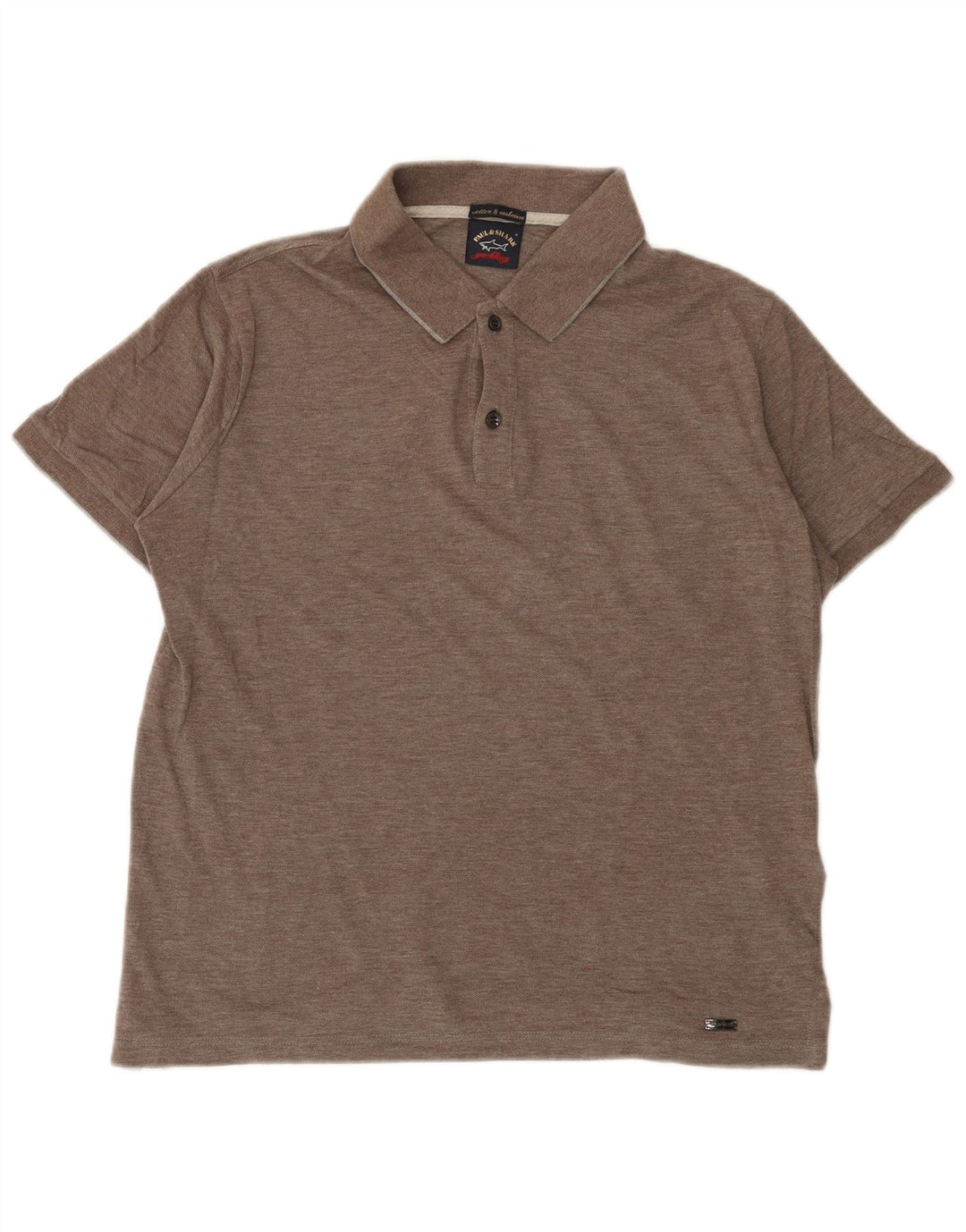 Paul & Shark Polo Regular Fit Homme Marron Moyen Coton