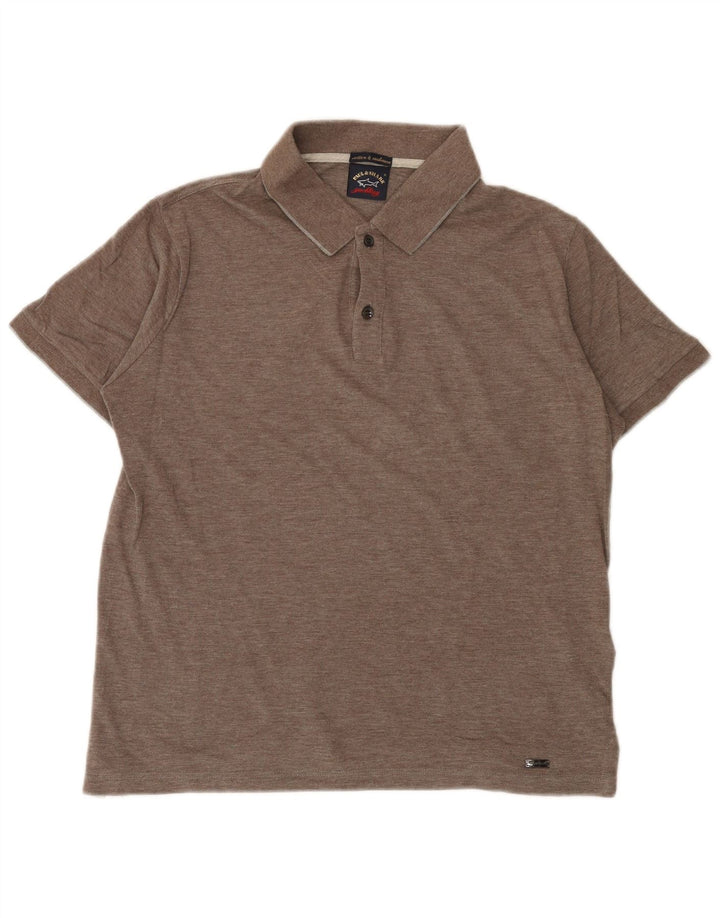 Paul & Shark Polo Regular Fit Homme Marron Moyen Coton
