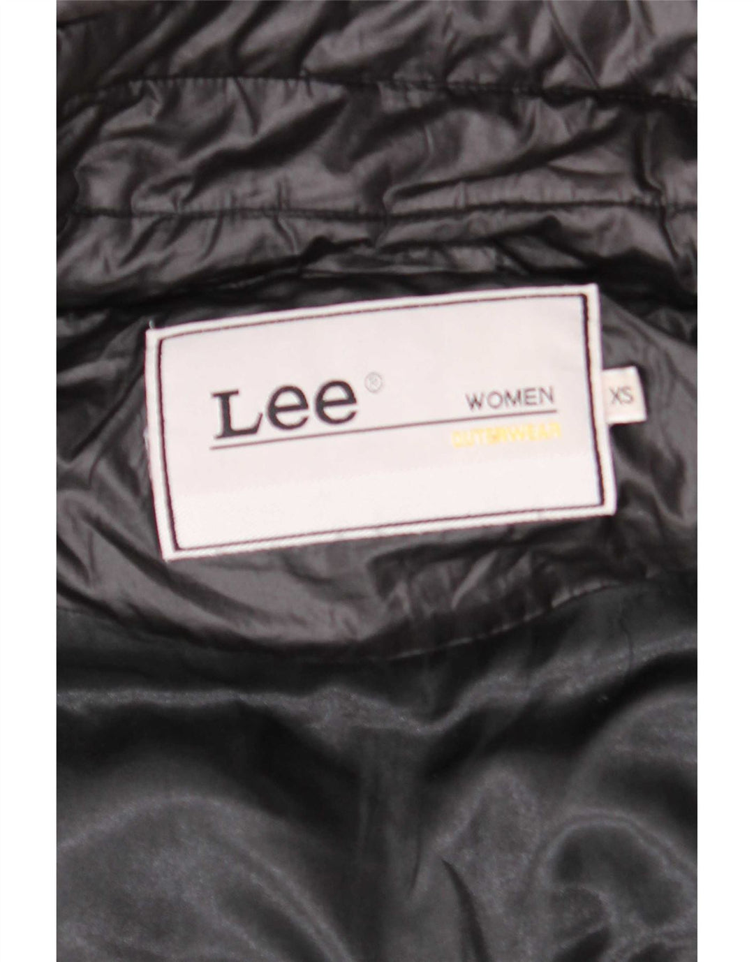 Lee Veste matelassée surdimensionnée à capuche pour femme UK 6 XS Noir Polyester