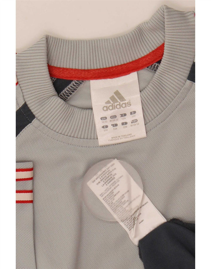 Adidas T-Shirt Garçon 11-12 Ans Gris Colorblock Polyester