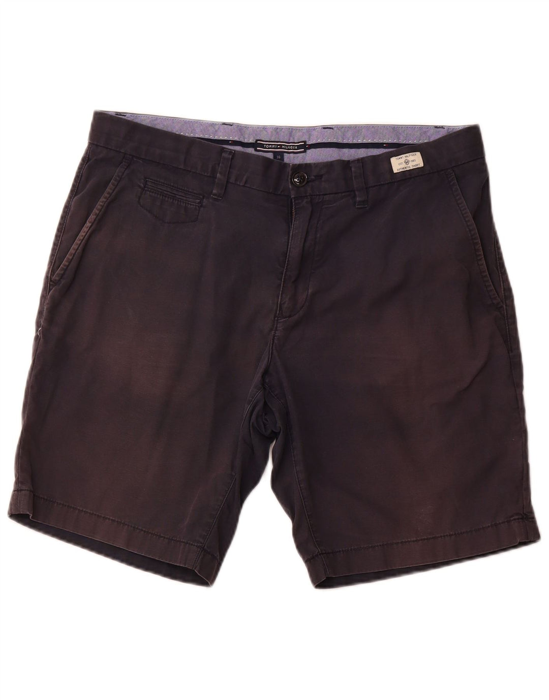 TOMMY HILFIGER Short Chino Homme W36 Large Bleu Marine Coton