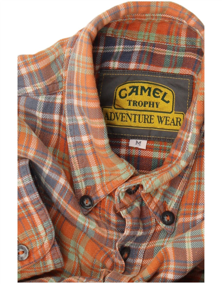 Camel Active Chemise Flanelle Homme Carreaux Orange Moyen