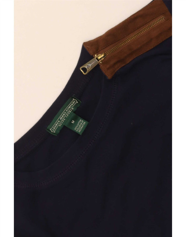 Ralph Lauren Haut d'équitation à manches longues pour femme UK 12 Bleu marine moyen