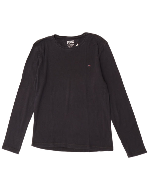 Tommy Hilfiger Haut à manches longues pour femme UK 18 XL Noir Coton