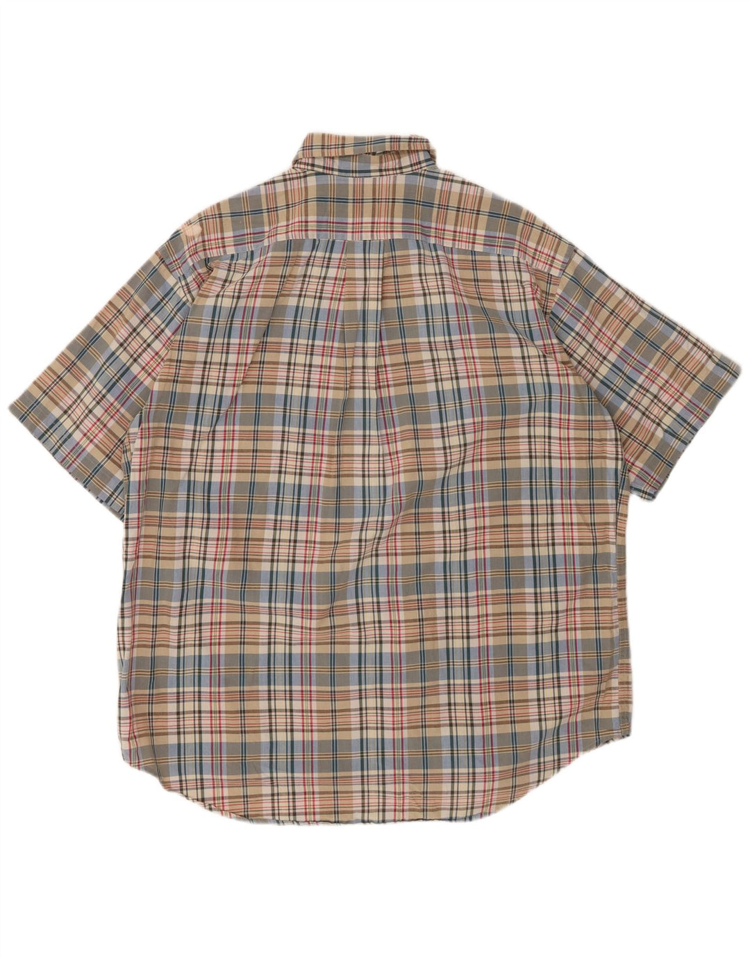 J. CREW Chemise à Manches Courtes Homme Coton à Carreaux Multicolore Moyen