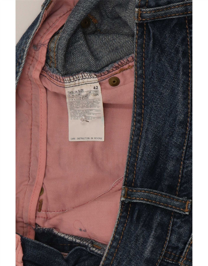 Benetton Short En Jean Femme IT 42 Medium W30 Bleu Coton