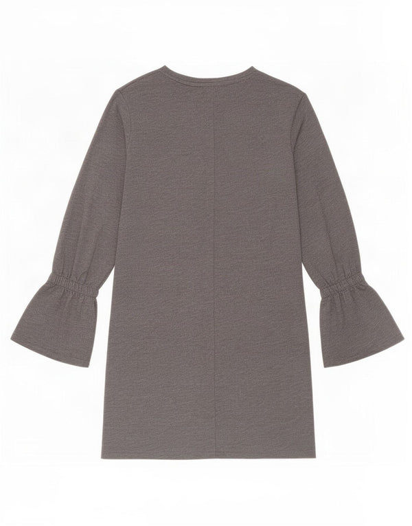 Zara Womens Trafaluc Robe fourreau à manches longues UK 14 Gris moyen Polyester