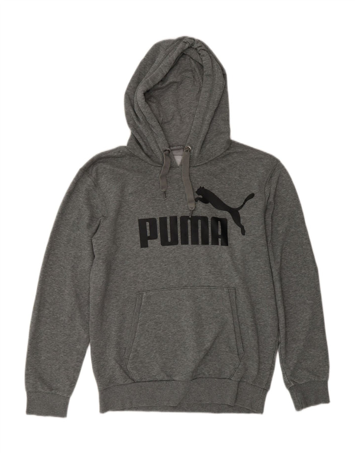 PUMA Pull à capuche graphique homme petit gris moucheté en polyester