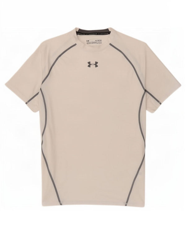 Under Armour T-Shirt Heat Gear Homme XL Blanc Colorblock Polyester