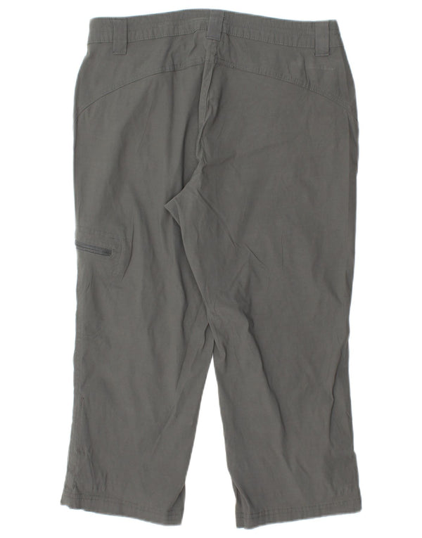 EDDIE BAUER Pantalon Capri droit pour femme US 6 Medium W28 L20 Nylon gris