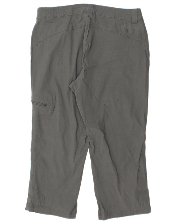 EDDIE BAUER Pantalon Capri droit pour femme US 6 Medium W28 L20 Nylon gris
