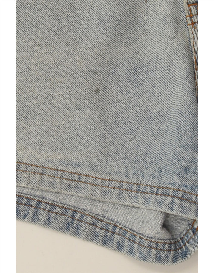 VINTAGE Short en Jean Femme W32 Grand Bleu
