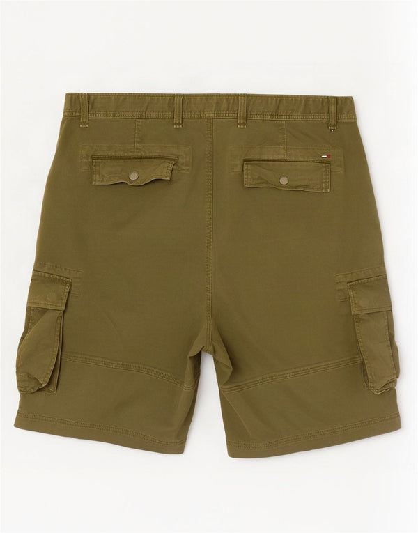 Tommy Hilfiger Short cargo pour homme W36 Large Kaki Coton