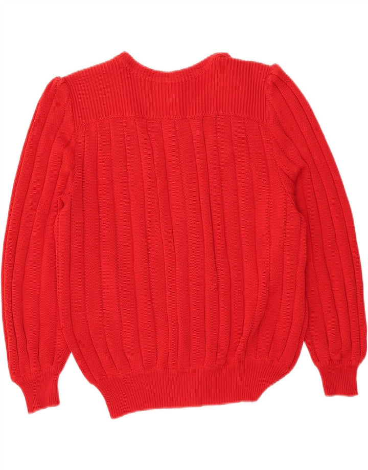 vintage Femme Cardigan Pull IT 46 Grand Coton Rouge