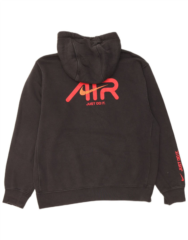 Nike Pull à capuche graphique en coton noir moyen pour homme