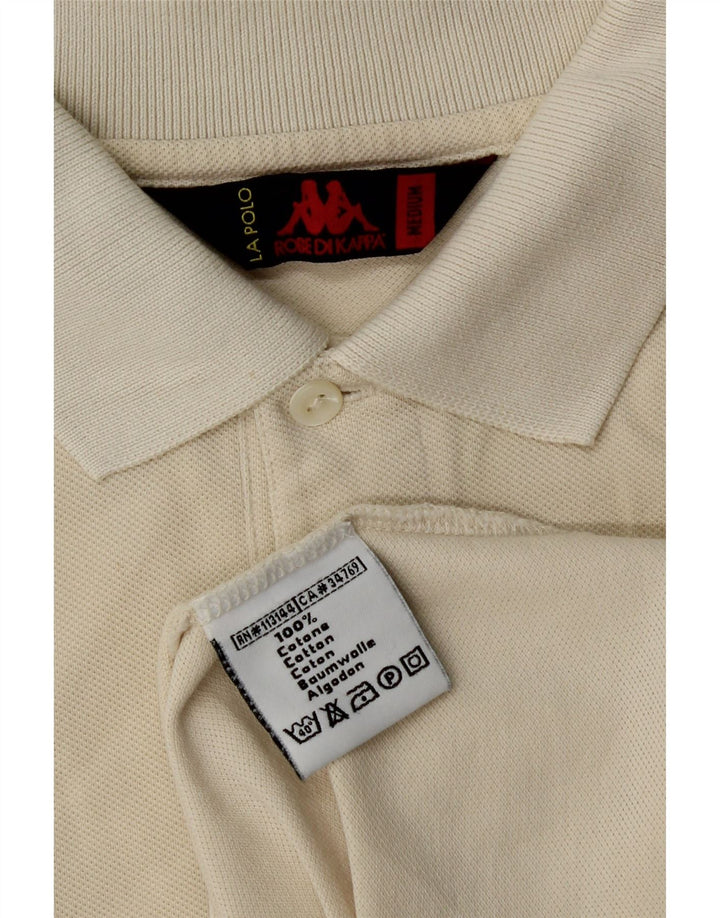 Kappa Polo Homme Blanc Cassé Moyen Coton