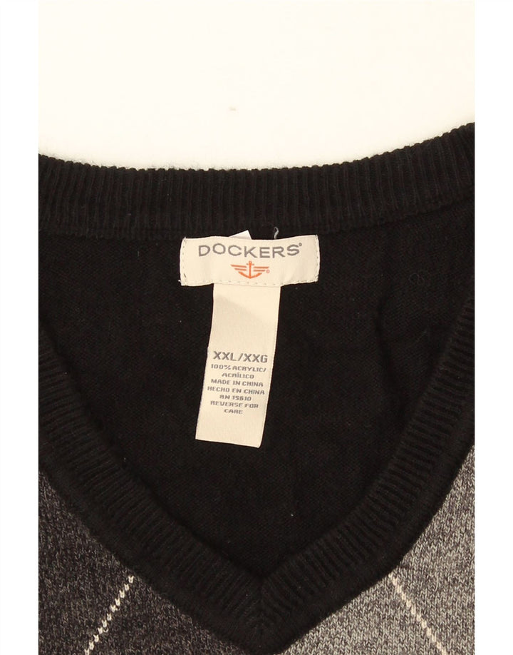 Dockers Débardeur pour homme 2XL Noir Argyle/Diamant Acrylique