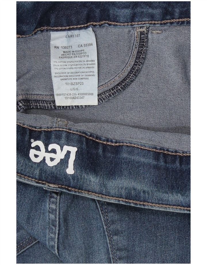 Lee Womens Legging Jeans US 10 Large W34 L28 Bleu Coton