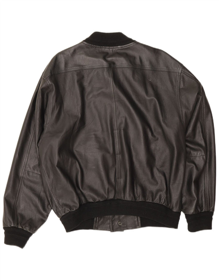 Marco Baldassari Veste en cuir pour femme UK 20 2XL Noir