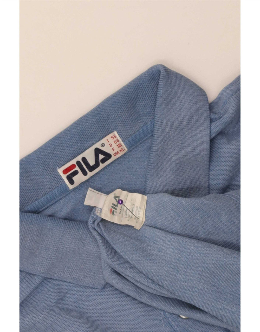Fila Polo Homme XL Bleu Coton