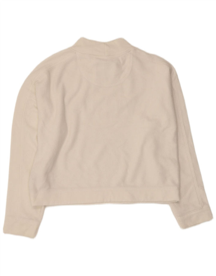 Jack Wills Sweat-shirt court graphique pour femme UK 14 Large Blanc