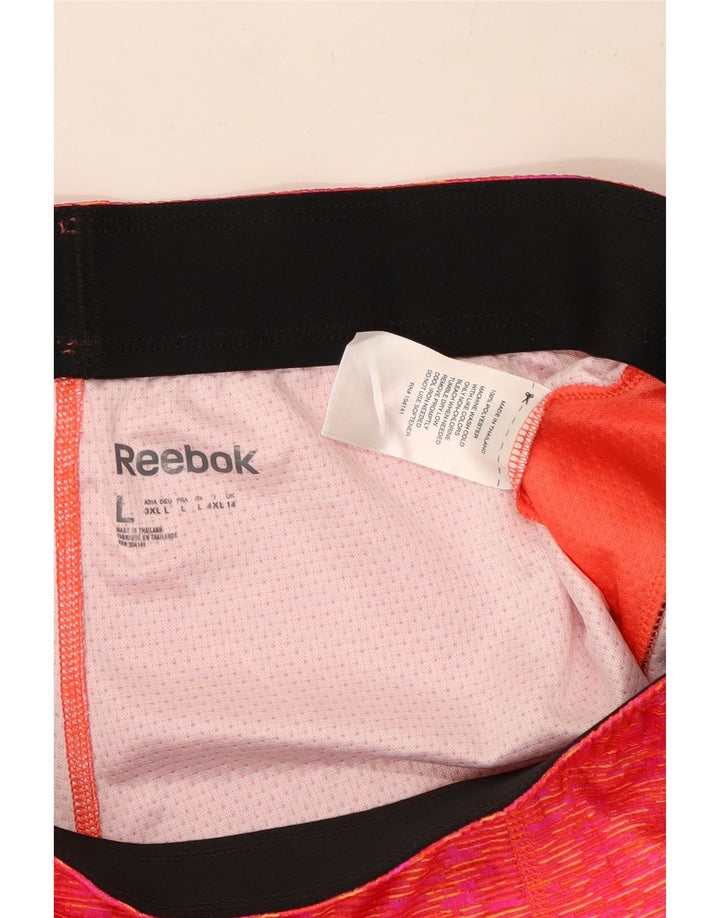 Reebok Short de sport pour femme UK 44 Large Rose Moucheté Polyester