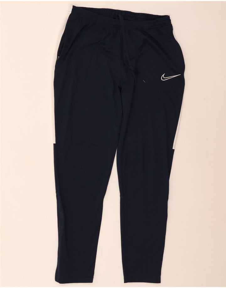 Nike Pantalon de survêtement Dri Fit pour homme Large en polyester color block bleu marine