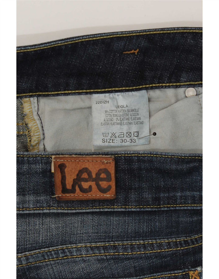 Lee Femme Leola Bermuda Denim W30 Bleu Moyen Coton