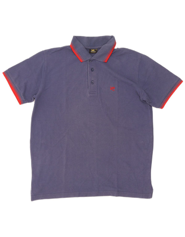 Lee Polo Homme Grand Bleu Coton