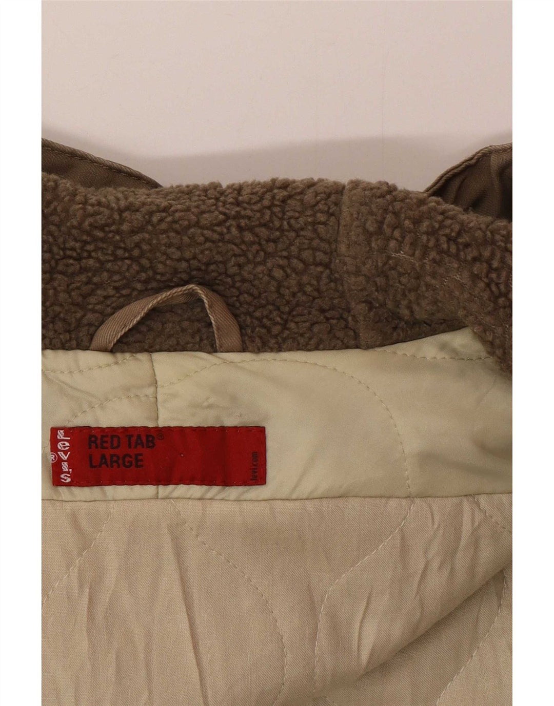 Levi's Parka à capuche pour homme UK 40 Large Beige Coton