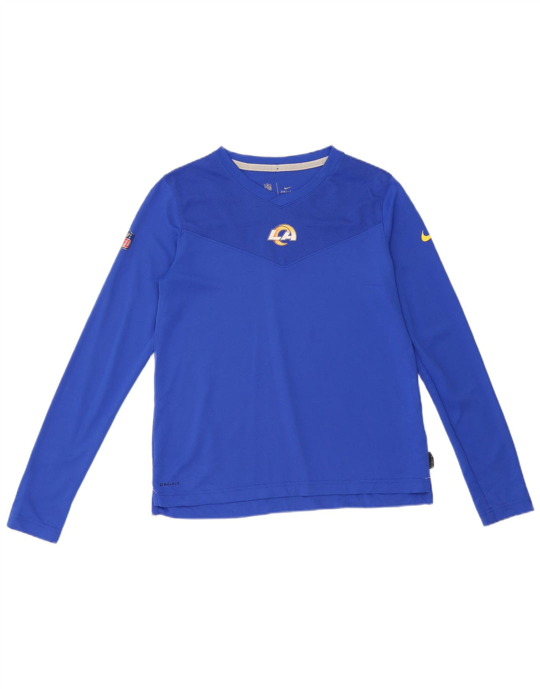 Nike Los Angeles Rams Graphic Top à manches longues pour femme UK 10 Petit Bleu