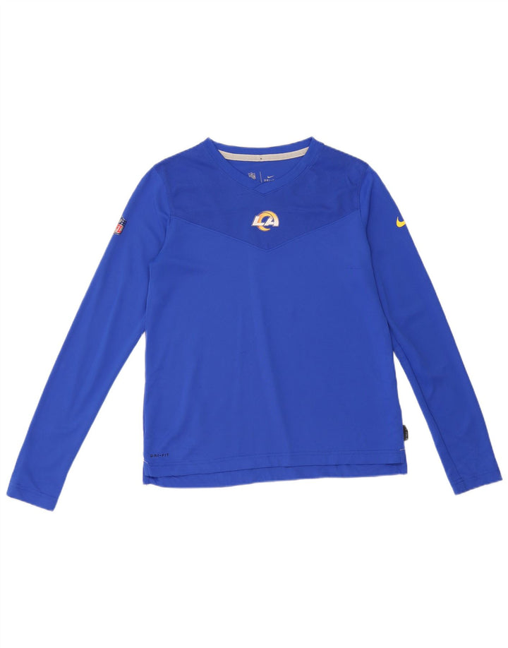 Nike Los Angeles Rams Graphic Top à manches longues pour femme UK 10 Petit Bleu