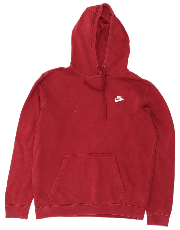 Nike Pull à capuche en coton bordeaux moyen pour homme
