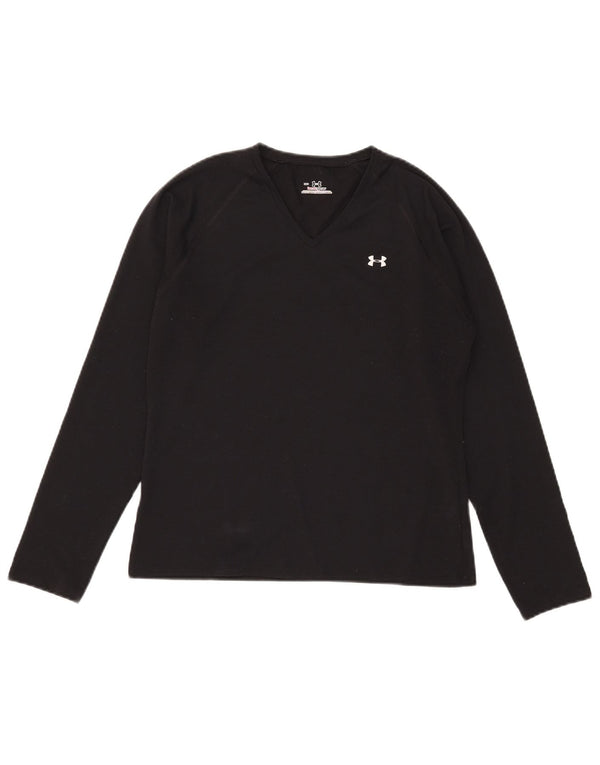 Under Armour Haut à manches longues pour femme UK 42 Medium Noir Polyester