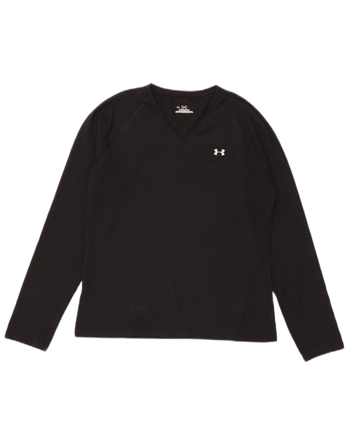 Under Armour Haut à manches longues pour femme UK 42 Medium Noir Polyester