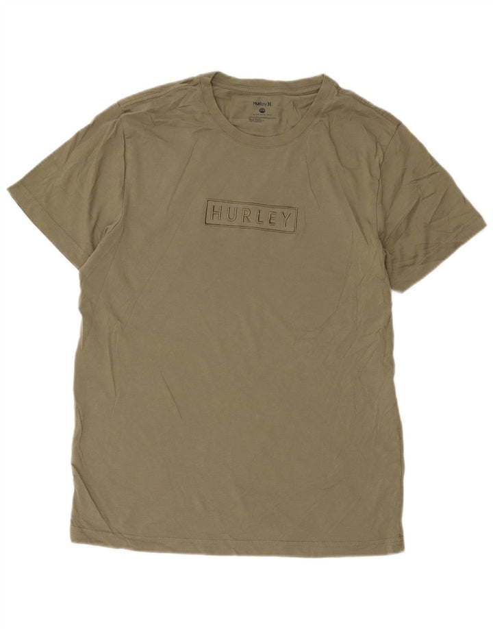 Hurley T-Shirt Graphique Top Homme Kaki Moyen Coton