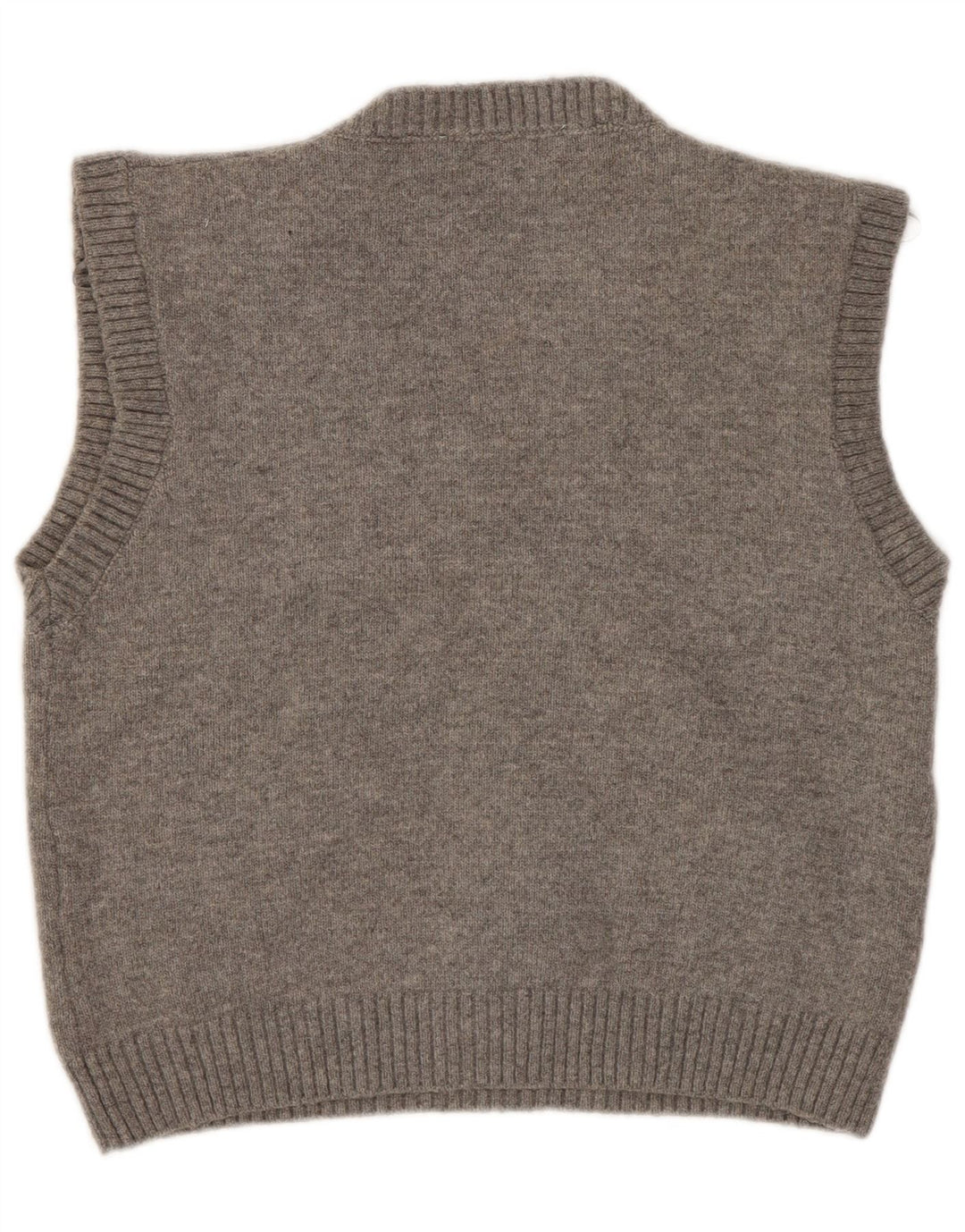 Zara Womens Vest Tank Top UK 12 Laine Gris Moyen