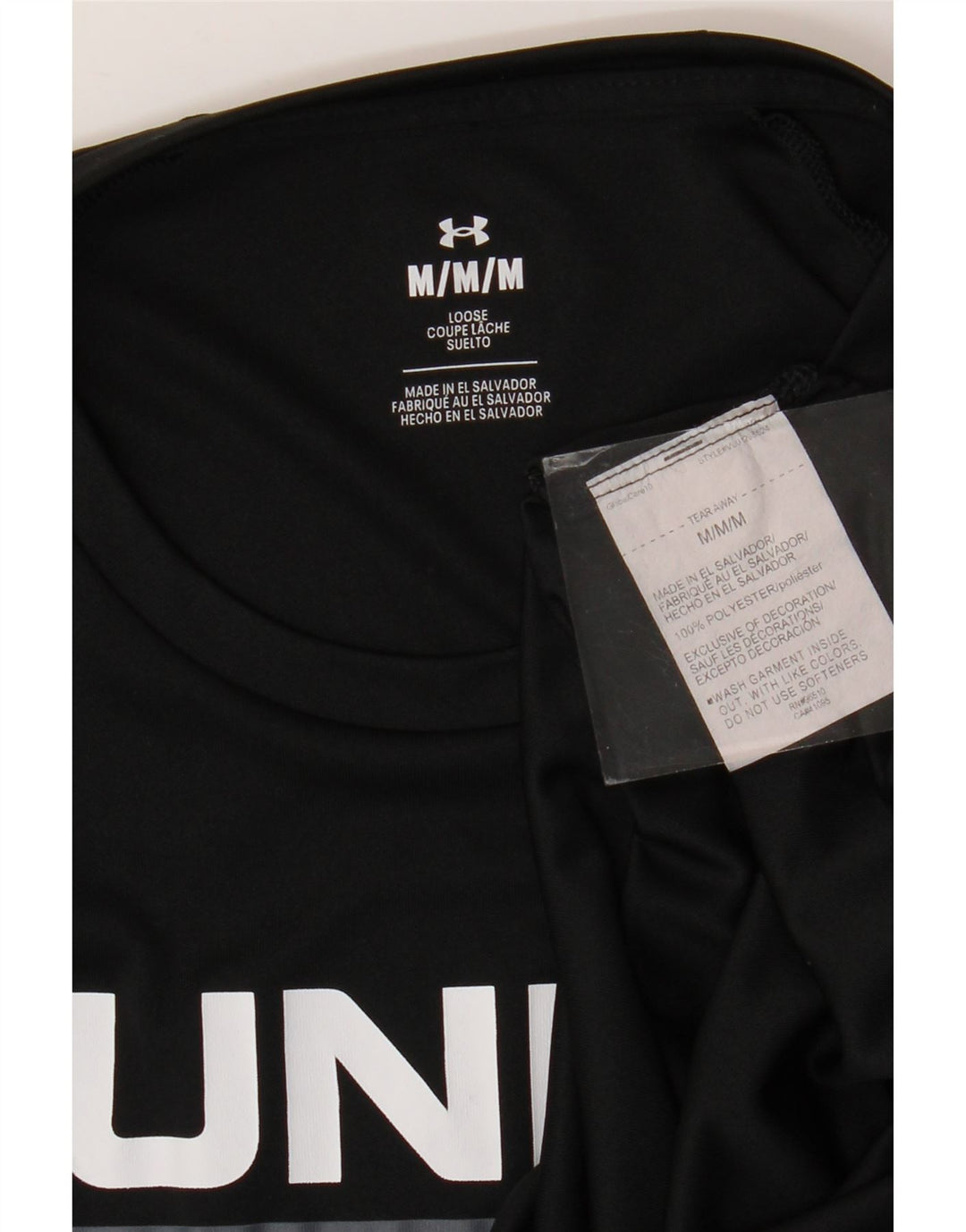 Under Armour T-Shirt Graphique Homme Noir Moyen Polyester